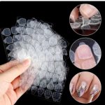 Transparent nail glue stickers (10 pcs)