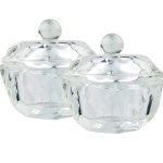 Crystal glass with lid
