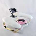 U-shape arm rest with mobile standwhite-gold